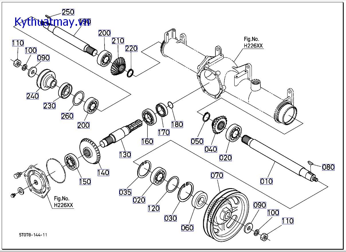 Trục truyền động xilanh đập